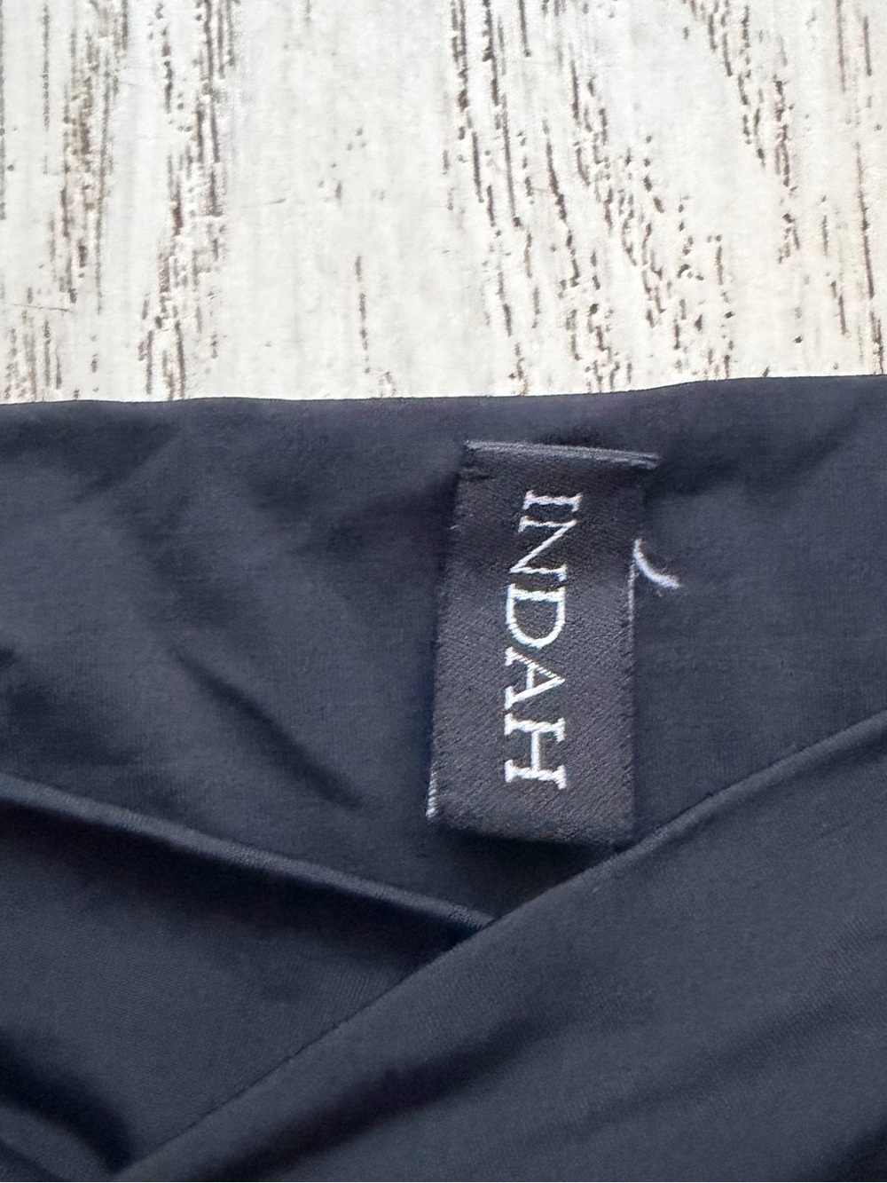 Indah Riot Skimpy Solid Gathered High Cut Bikini Bottom in Licorice size S - Picture 3 of 5